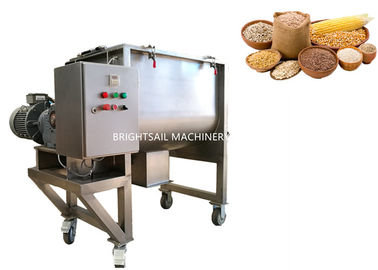 Food Grade Grain Powder Machine Corn Feed Wheat Bran Ribbon Mixer 17-62 Rpm