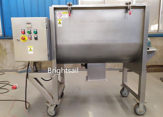 Food Mixer Horizontal Ribbon 3kw Grain Powder Machine