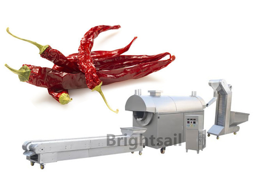 Continuous Production 20kw Nuts Roasting Machine Foodstuff Industry 300kg Capacity
