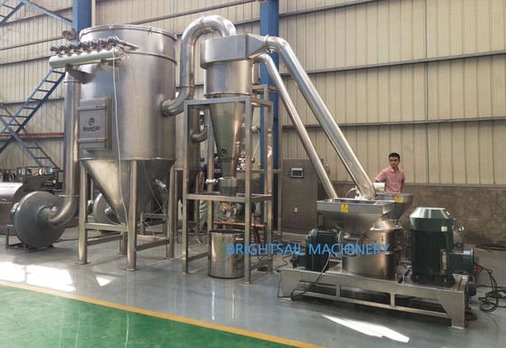 Stainless Steel Rubber Particles Pulverizer Machine SUS304  2500 Mesh 100 - 4000 Kg/H