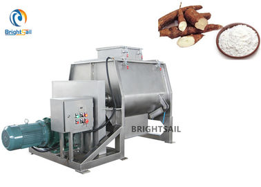 Double Shaft Paddle Grain Powder Mixer Machine , Cassava Flour Blending Machine
