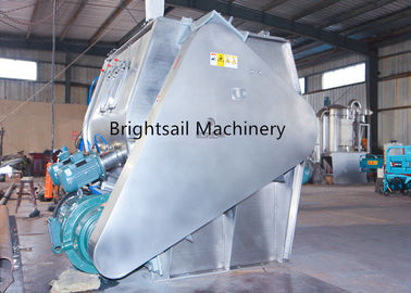 Double Shaft Paddle Grain Powder Mixer Machine , Cassava Flour Blending Machine