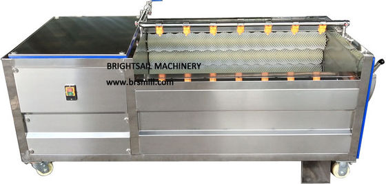 3-4kw 237r/Min Potato Washing And Peeling Machine