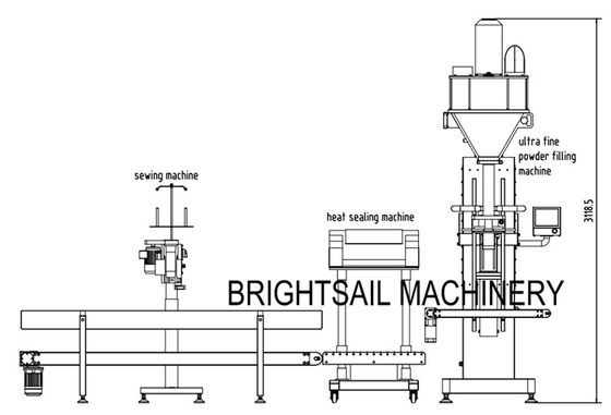 Auger 3000g Semi Auto Powder Filling Machine For Manioc Flour