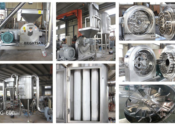 Food Industry Sugar Milling Machine 12 To 120 Mesh Powder Making
